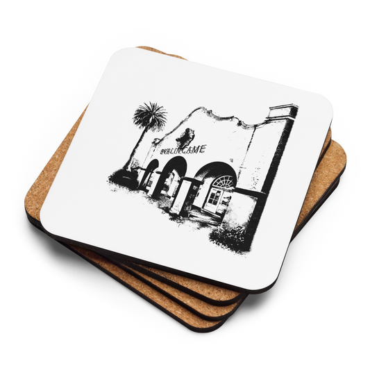 Burlingame Train Depot: Cork-back coaster