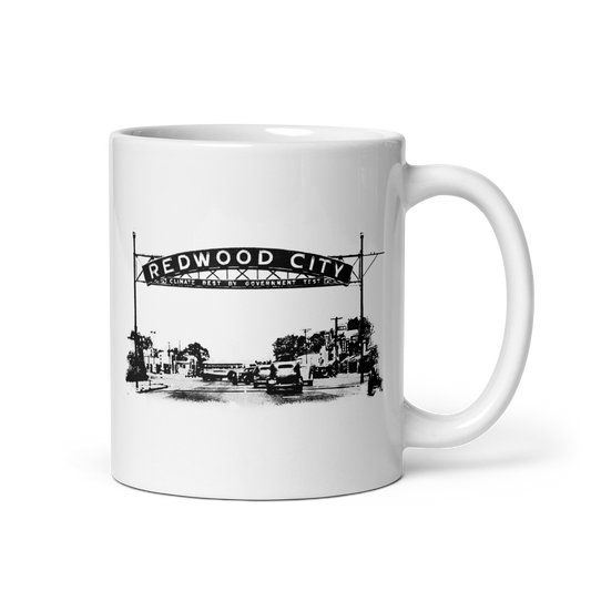 Redwood City Arch: White glossy mug