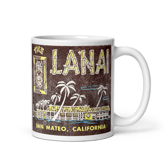 The Lanai Tiki Bar: White glossy mug