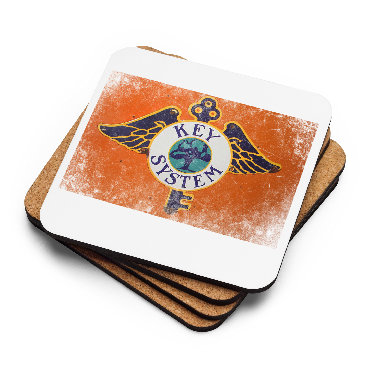 Key System: Cork-back coaster