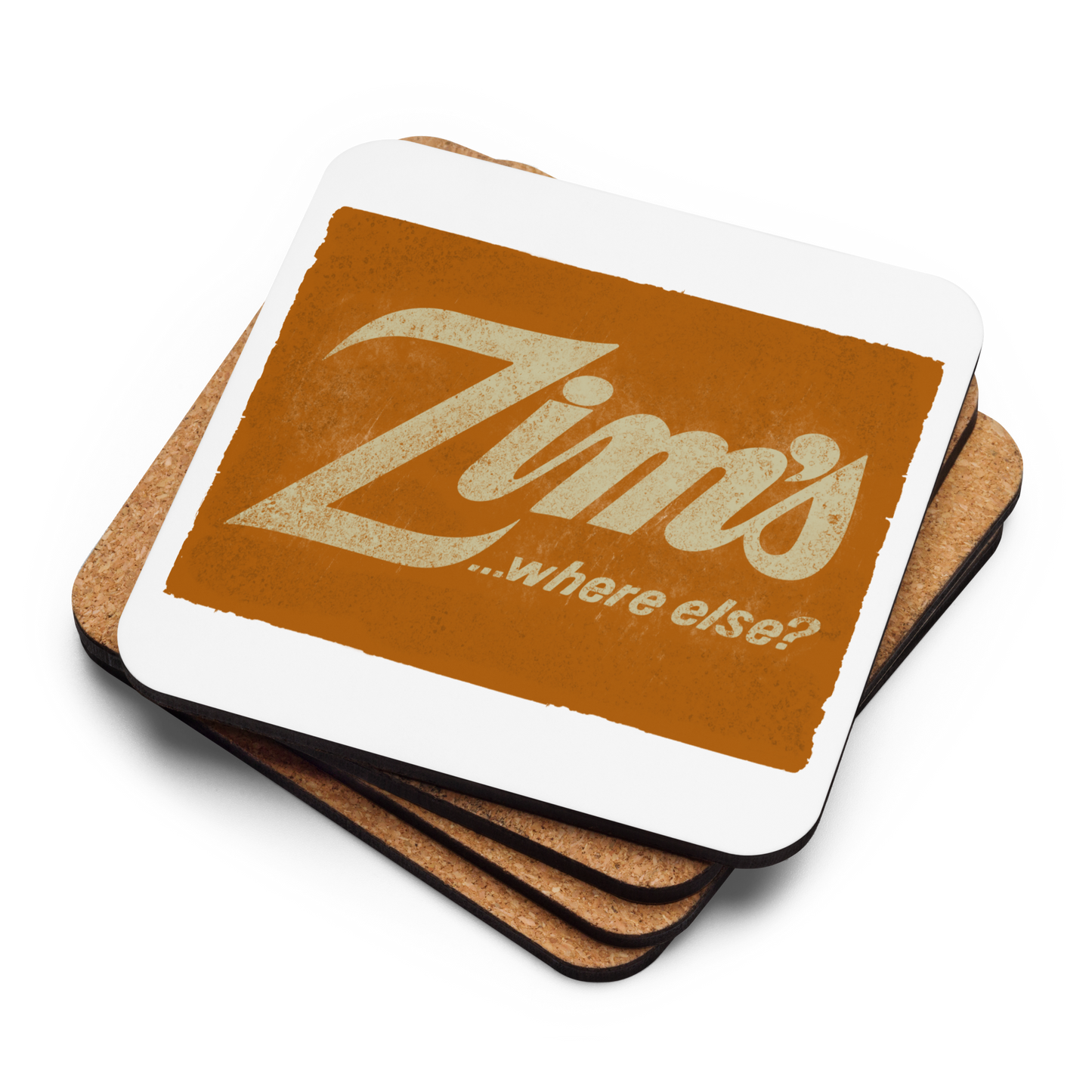 Zim's Restaurant: Cork-back coaster