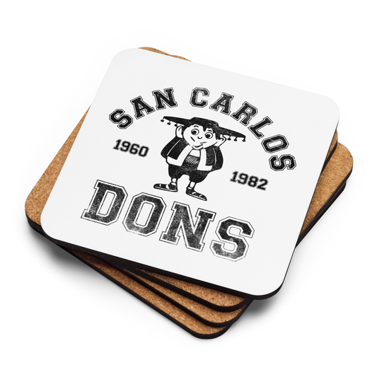 San Carlos High: Cork-back coaster