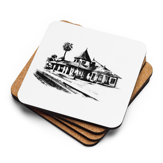 San Carlos Train Depot coaster