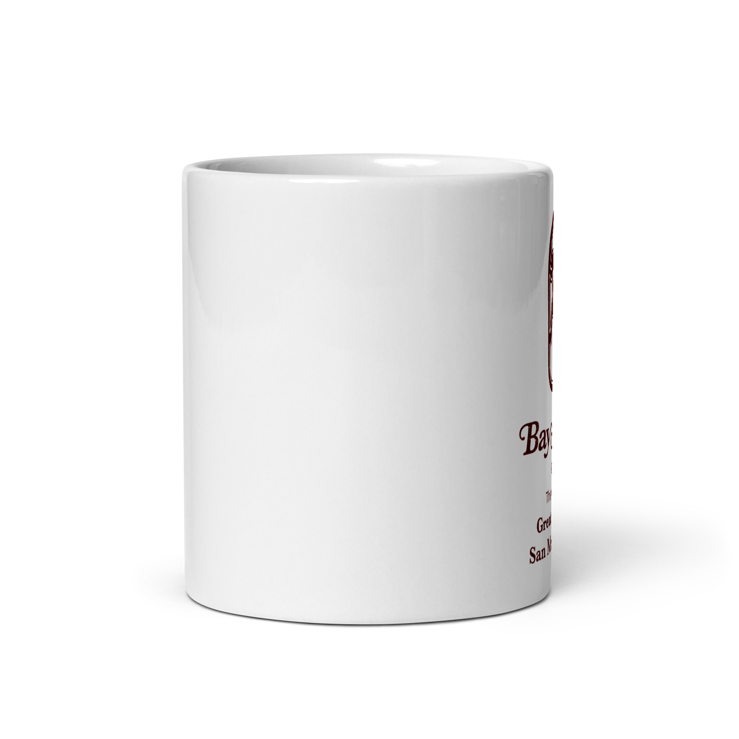 Bay Meadows: White glossy mug