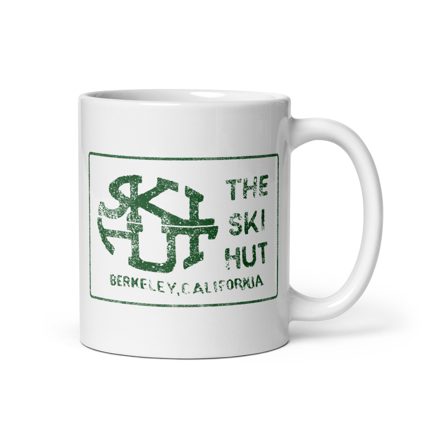 The Ski Hut: White glossy mug