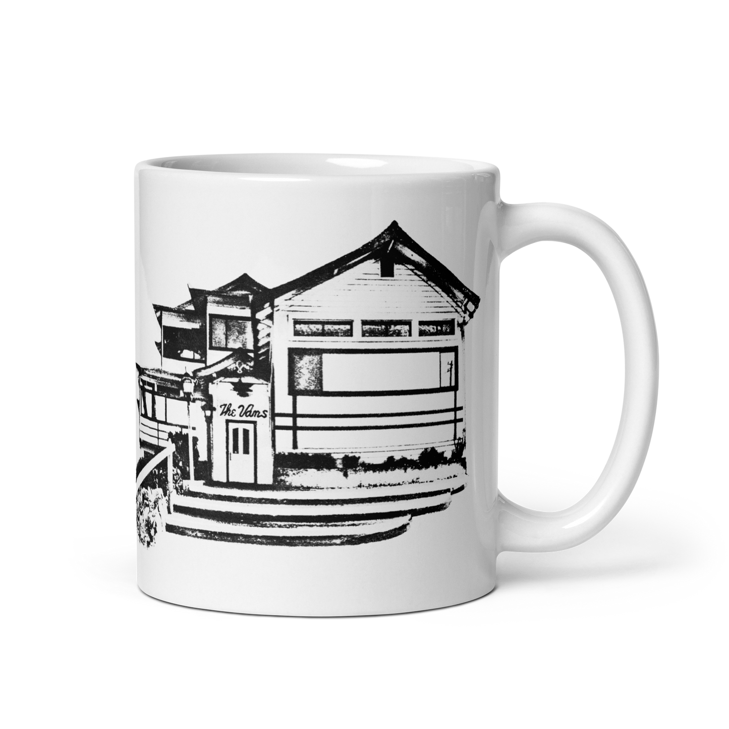 The Vans: White glossy mug