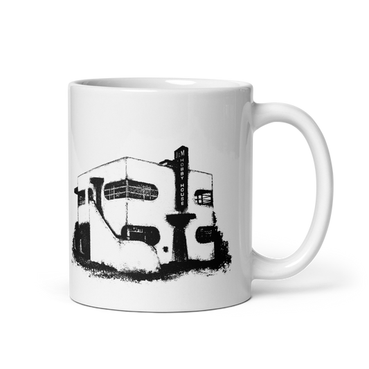 J & M Hobby House: White glossy mug
