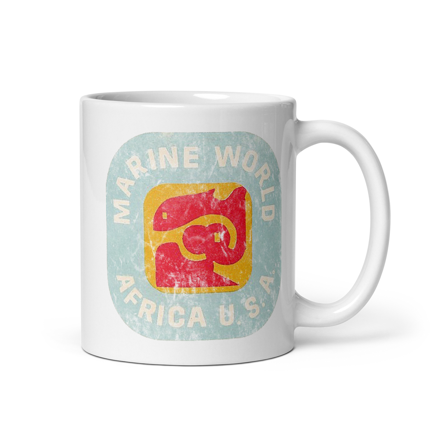 Marine World Africa USA: White glossy mug