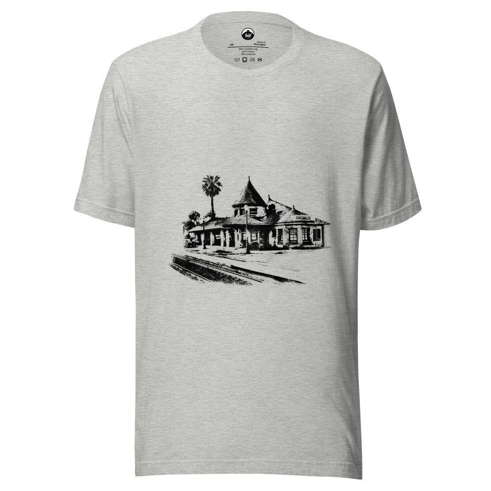 San Carlos Train Depot: Unisex Tee - Image 7