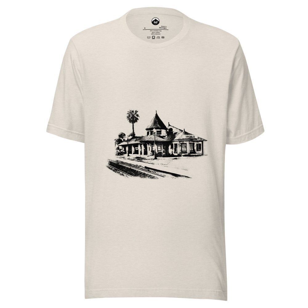 San Carlos Train Depot: Unisex Tee - Image 8