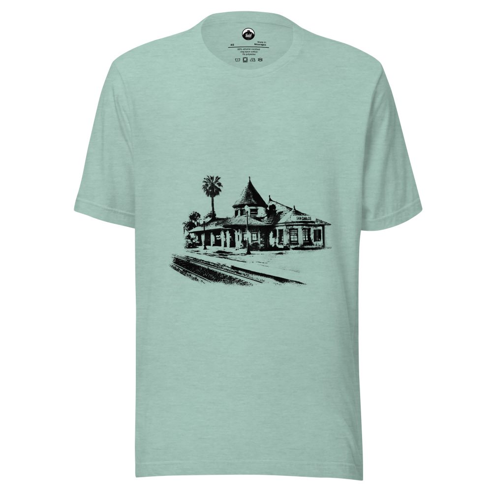 San Carlos Train Depot: Unisex Tee - Image 6