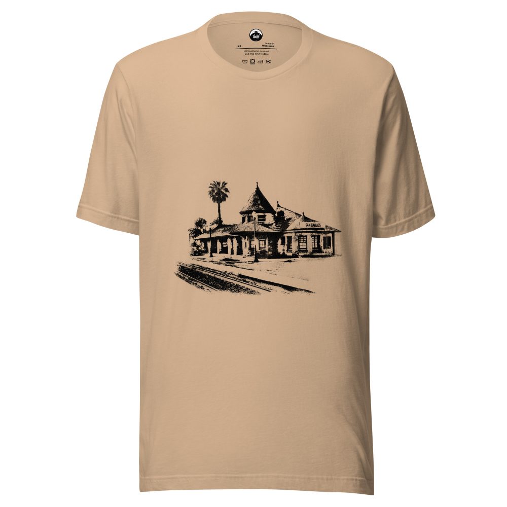 San Carlos Train Depot: Unisex Tee - Image 5