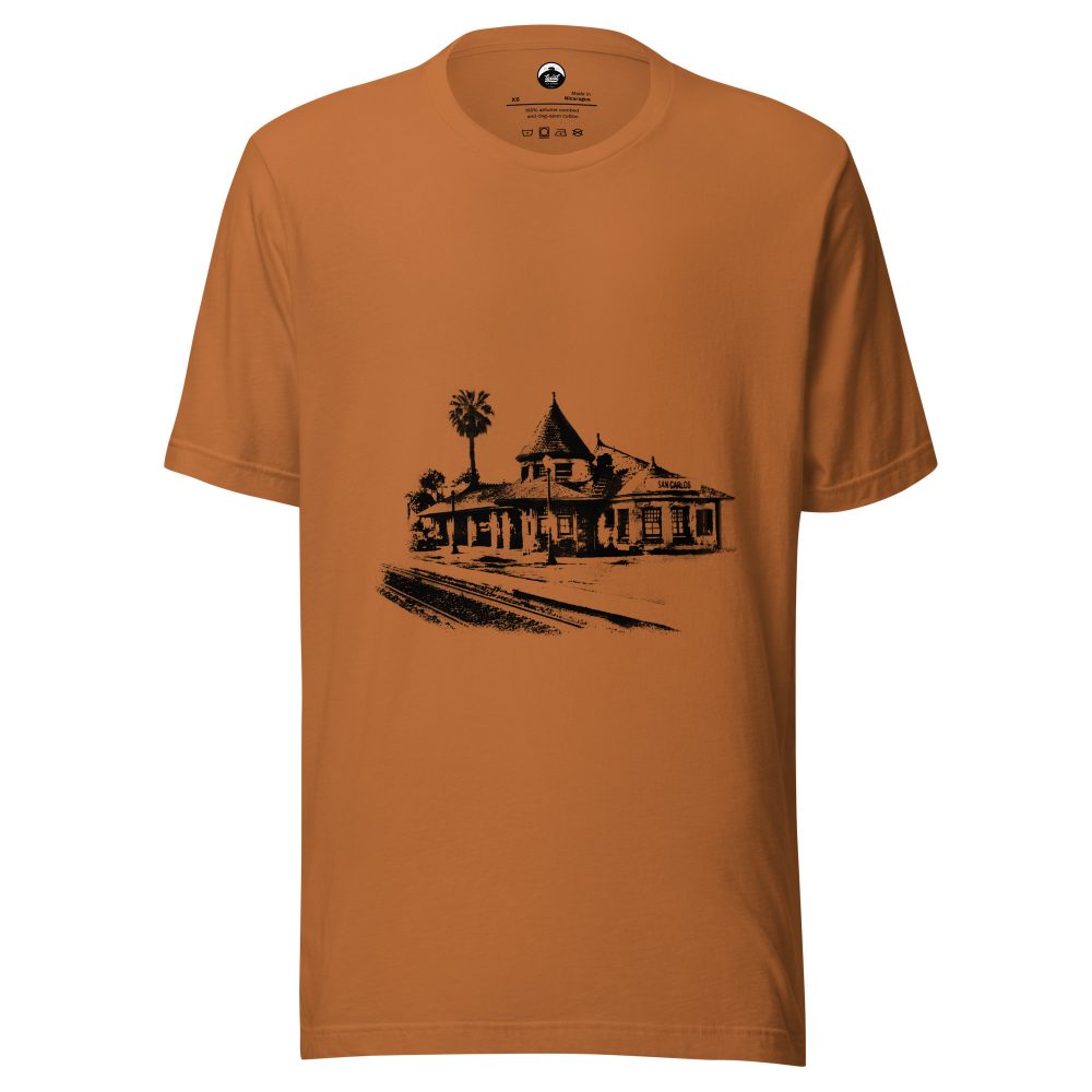 San Carlos Train Depot: Unisex Tee - Image 2