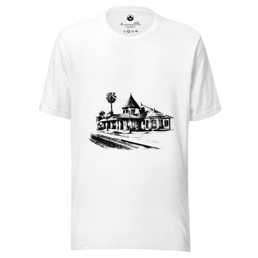 San Carlos Train Depot: Unisex Tee - Image 9