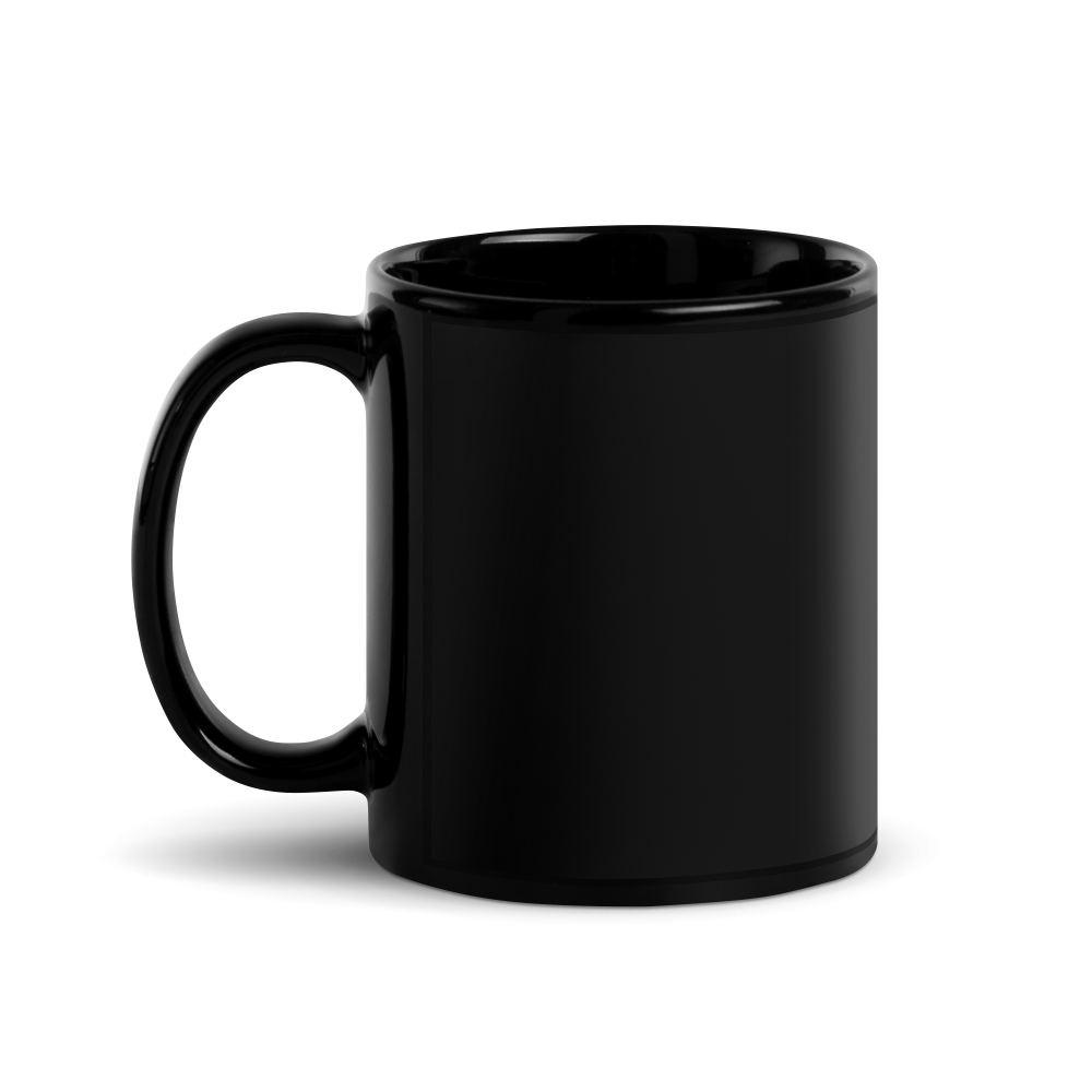 KOME: Black Glossy Mug - Image 2