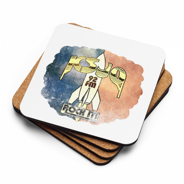 KSJO Rock Radio: Cork-back coaster