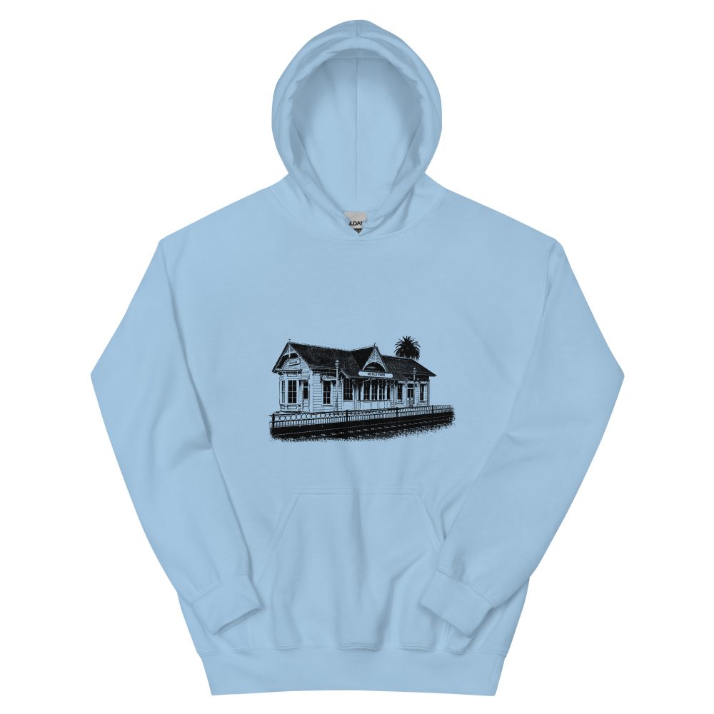 Menlo Park Train Depot: Unisex Hoodie - Image 3