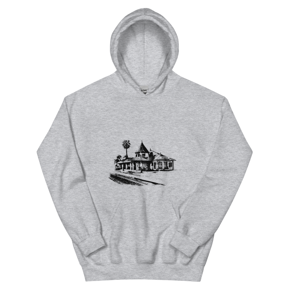 San Carlos Train Depot: Unisex Hoodie - Image 3