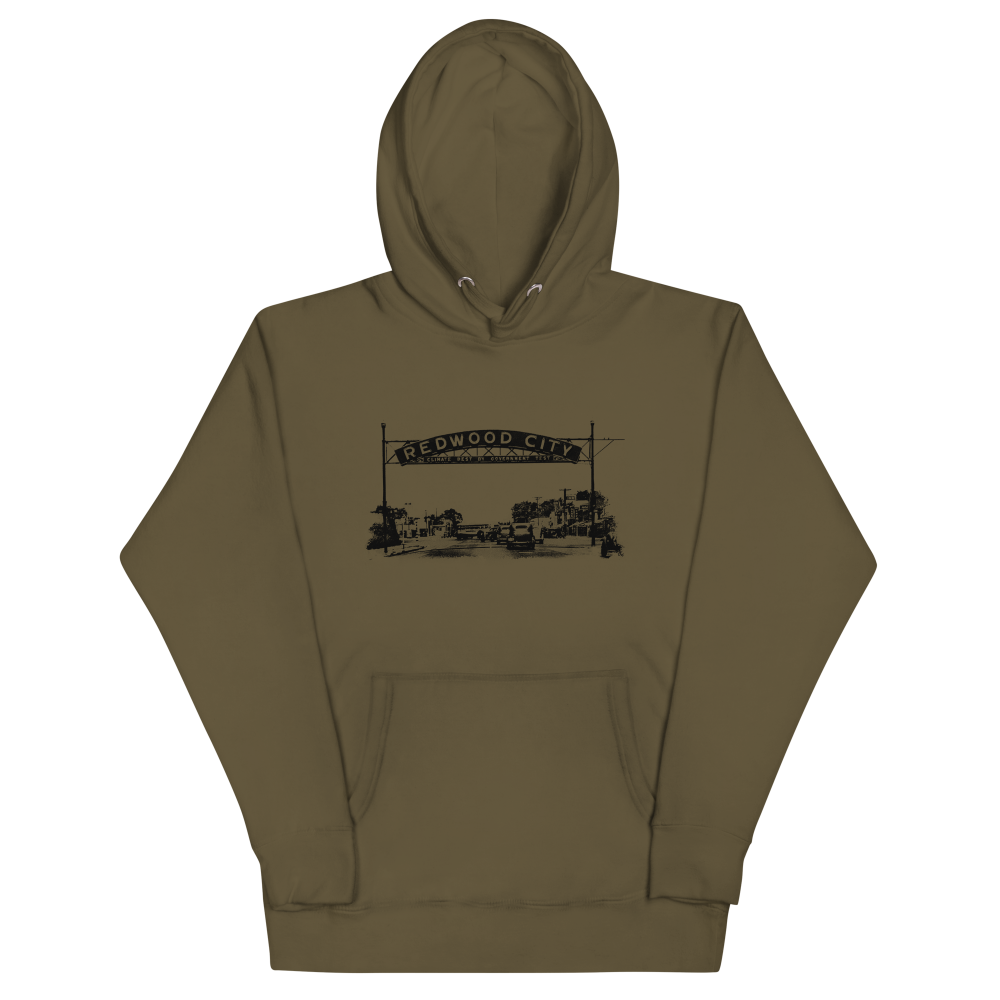 Redwood City Arch: Unisex Hoodie - Image 2