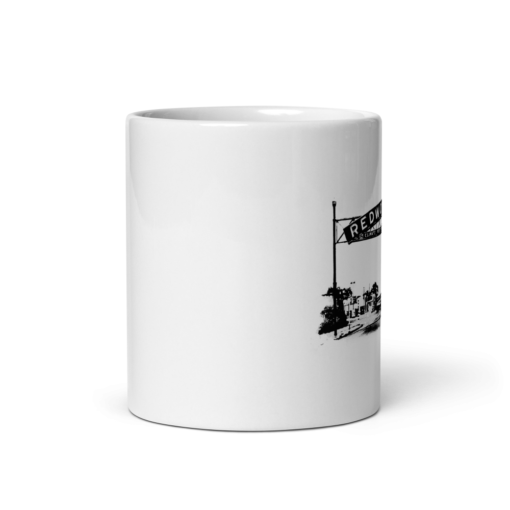 Redwood City Arch: White glossy mug - Image 3