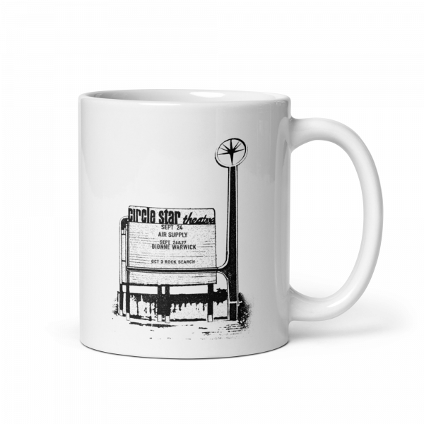 Circle Star Theater: White glossy mug